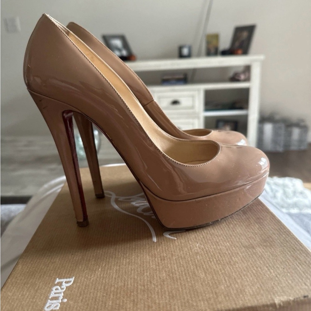 Christian Louboutin Nude Patent Heels